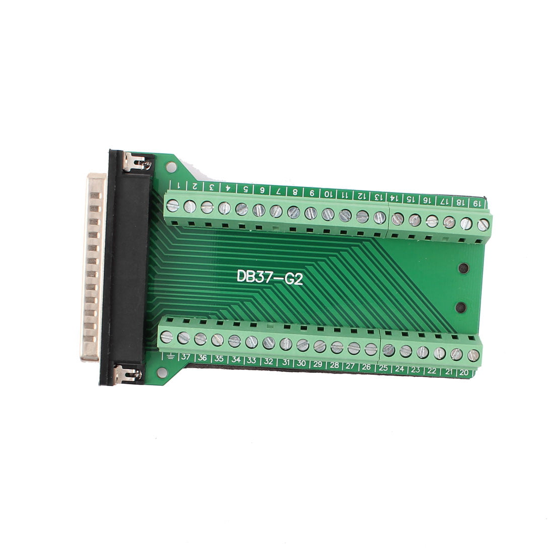 DB37 Male Adapter to 37 Pin Port Terminal Dual Row Screw Breakout Board 