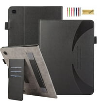 Dteck Case for Samsung Galaxy Tab A 8.0 2019 Model SM-T290/T295/T297), Premium PU Leather Case with Card Holder & Hand Strap, Multi-Angle Stand Folio Cover,Black