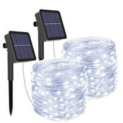 Kolpop Solar String Lights, [2 Pack] 40ft 120 LED Solar led Lights Outdoor 8 Modes Waterproof Solar Christmas Lights Outdoor Indoor Decoration for Wedding, Garden, Home, Patio, Party (Cold