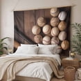 thumbnail image 3 of Baseball Tapestry for Bedroom Wall Hanging Tapestry, Farmhouse Retro Sport Theme Brown Wooden Grain Ceiling Backdrop Tapestries Poster Blanket Wall Decor for Teens Room Living Room Dorm 59" x 79", 3 of 8