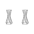 thumbnail image 3 of Bewildely Soporte de hierro para plantas de aire, diseño hueco, soporte de estilo Simple, estante para Hotel de oficina, maceta de jardinería, Negro 2piezas, 3 of 6
