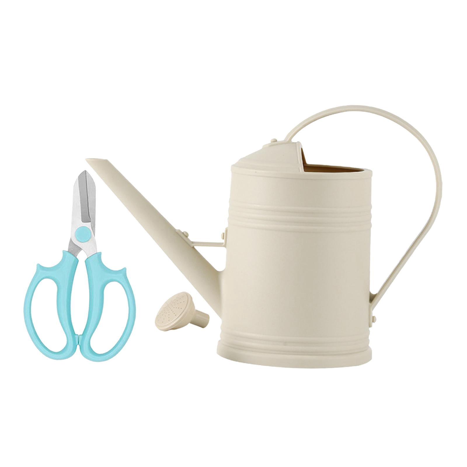 koolsoo 2L Garden Watering Can Watering Pot Removable Nozzle Watering Bottle Sturdy Gardening Tool for Watering Plants Garden Flowers beige
