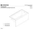 thumbnail image 4 of Aqua Eden VTDE483222R 48-Inch Acrylic Rectangular 3-Wall Alcove Tub, Right Hand Drain Hole in Glossy White, 4 of 10