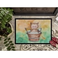 thumbnail image 3 of Owl Bathing Watercolor Doormat 24x36, 3 of 4
