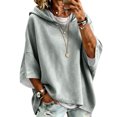 thumbnail image 2 of WULMLEO Oversized Hoodies for Women Stretch Drawstring Hooded Sweatshirts Pockets Light Green 2XL, 2 of 7