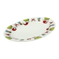 thumbnail image 2 of Grinch 14-Inch Oblong Ceramic Platter With Presents And Candy Cane Border, 2 of 3