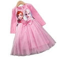 thumbnail image 2 of Girl's Elsa Long Sleeve Princess Dress, Knee Length Casual Clothing for Kids Birthday party, 2 of 4