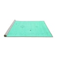 thumbnail image 2 of Ahgly Company Machine Washable Indoor Square Solid Turquoise Blue Modern Area Rugs, 8' Square, 2 of 4