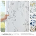thumbnail image 4 of Floral 100% Blackout Curtains 84 Inches Long 2 Panels - Grey White Flower Pattern Grommet Drapes, Thermal Insulated Soundproof Light Blocking Energy Saving Window Treatments for Bedroom, 4 of 5