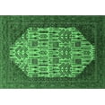 thumbnail image 1 of Ahgly Company Indoor Rectangle Oriental Emerald Green Industrial Area Rugs, 2' x 4', 1 of 4