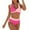 Hot Pink, variant on Cross-Front Bikini Set with Removable Padding - Wireless Swimwear for Pool, Beach, Or Vacation, Women's Super Soft Sports Bra Wireless Comfort Support Everyday Bralette, Black, M