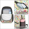 thumbnail image 4 of Pioneer Flower Floral Print Pattern 17" School Backpacks for Teens,Waterproof Oxford Fabric,S-Shape Padded Straps for School,Travel,Hiking,Camping, 4 of 5