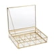 thumbnail image 1 of Joyero de cristal, organizador de joyas, sencillo, transparente, ligero, decorativo, caja de recuerdos Grande, 1 of 9