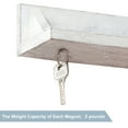 thumbnail image 7 of LIANTRAL U Shape Floating Shelves Rustic Wood Magnetic Wall Shelf, Distressed White (pack of 2), 7 of 7
