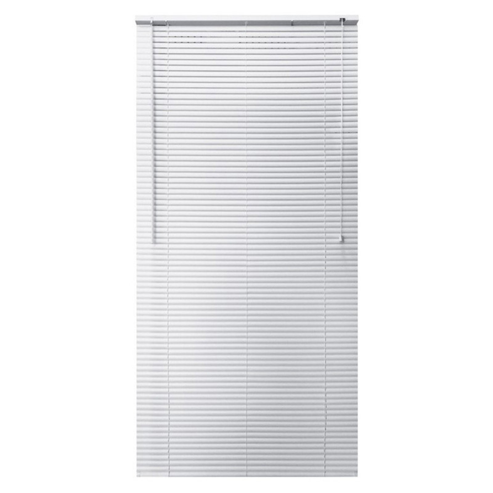 Aleko Products Smooth White Vinyl Horizontal Window Blinds