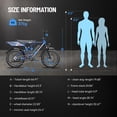 thumbnail image 4 of YareYi Electric Bike for Adults, 2000W Peak E-Mountain Bicycle, 20"x4" Fat Tire 30mph Ebike, 48V 624Wh Removable Battery 70Miles Range, 7 Speed and Full Suspension UL2849, 4 of 12