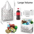 thumbnail image 3 of 5 Pack Foldable Shopping Bag,Christmas Forest Pattern Reusable Grocery Bags with Pockets,Large Reusable Tote Bags with Handles Waterproof & Lightweight, 3 of 6