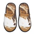 thumbnail image 1 of Balery Western Cowboy Countryside Pantuflas de Casa de Felpa Silenciosas con Diseño Estampado, Zapatillas Cómodas Antideslizantes de Algodón para Interior-Large, 1 of 8