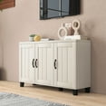 thumbnail image 2 of Costway 3-Door Buffet Sideboard Storage Credenza Cabinet Console Adjustable Shelf White Wash, 2 of 11