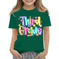 thumbnail image 2 of EnJoCho First Day of School Shirt Boys Girls Back-to-School Colorful Letter T-Shirts Third Grade Teacher Graphic Print Cotton Casual Tee First Day Graphic T-Shirt Toddler, 2 of 6
