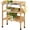 Natural Wood, variant on Garden Potting Table Horticulture Potting Bench w/Storage Shelf W/Metal Tabletop w/Hook 3 Shelves Workstation Work Benches Station, Gray