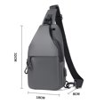 thumbnail image 2 of Mochila bandolera pequeña negra tipo bandolera para hombre y mujer, ligera, con una sola correa, para senderismo, ciclismo, viajes, 2 of 7