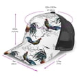 thumbnail image 3 of Picia Cool Chicken Pattern Trucker Hat,Baseball Cap,Sun Protection Cap,Stylish Headwear,Leisure Cap,Outdoor Sports Cap, 3 of 7