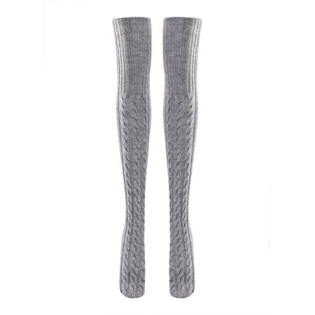 

Seyurigaoka Female Knitted Stocking Solid Color Jacquard Socks Long Tube Socks