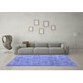thumbnail image 3 of Ahgly Company Machine Washable Indoor Round Abstract Blue Modern Area Rugs, 3' Round, 3 of 4