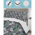 thumbnail image 4 of Purple Green Flowers Twin Size Down Alternative Comforter, Lightweight Comforter Quilt Bedding Set with Pillow Shams Watercolor Pastoral Botanical All Seasons Bed Comforter Duvet Insert 68"x86", 4 of 7