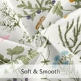 thumbnail image 5 of Extra Long Shower Curtain 72 x 84 Inch, Tall Vintage Botanical Fabric Shower Curtain, Sage Green Beige Cute Boho Floral Aesthetic Bathroom Shower Curtain Set with Hooks, 5 of 6