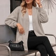 thumbnail image 5 of SUNBS V‑Neck Button Sweatshirts Cardigan for Women Fall Jacket Oversized Casual Clothes with Pockets, 5 of 9