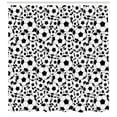thumbnail image 3 of Ambesonne Soccer Shower Curtain, Monochrome Balls Boys, 69"Wx84"L, Black White, 3 of 3