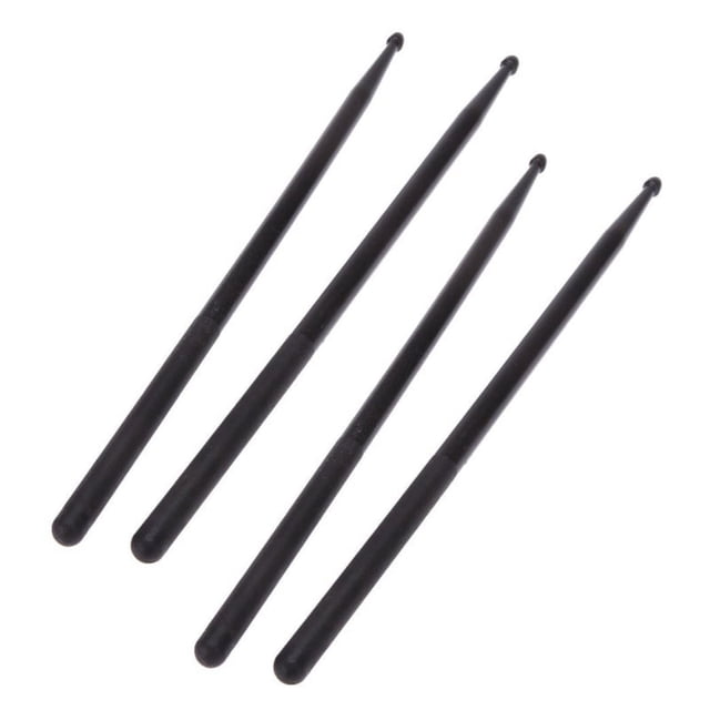 2X Par de 5A Baquetas Nylon Palillo Por Tambor Set Ligera Profesional Negro