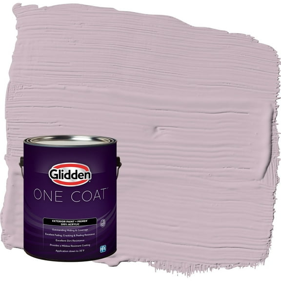 Glidden One Coat High Society / Purple Semi-Gloss Exterior Paint with Primer, 1 Gallon