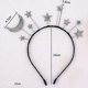 thumbnail image 3 of Diadema de lentejuelas con purpurina y forma de luna y estrella para Halloween, fiestas, bodas, cumpleaños, disfraces, cosplay, 3 of 5