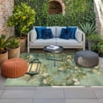 thumbnail image 6 of Spring White Flowers Indoor Outdoor Rugs 5x7 Ft, Green Lights Candles Watercolors Outdoor Patio Rugs Mat Washable Outside Area Rugs Carpet for Porch Deck RV Camping Pool Balcony Backyard, 6 of 9