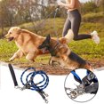 thumbnail image 2 of KNFATEQVEDG My Items Double Bungee Leash 1st Step Training Tool Double Bungee Dog Leash 360° Swivel for Small/Medium/Large Breeds Padded Handles Absorbing Rope (Blue/Black Double Leash), 2 of 5