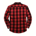 thumbnail image 3 of Men's Flannel Shirt With Long Sleeve, Men's and Big Men's Plaid Flannel Button Down Shirts(Red,Sizes S-3XL), 3 of 3