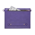 thumbnail image 6 of ELEHOLD Leather Bag Case for iPad Pro 12.9" 2022/2021/2020/2018 with Card Slots Zipper Storage Pencil Holder Kickstand Function Crossbody Shoulder Strap Handstrap Phone Bag Business Bag Case,Purple, 6 of 9