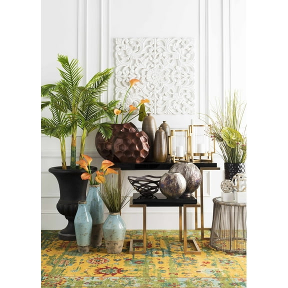 Hauteloom Walthill Wool Living Room, Bedroom Area Rug - Traditional - Mustard, GrassGreen, Teal - 2' x 3'