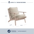 thumbnail image 2 of BELLEZE Maximus Accent Chair Wood Frame Linen Arm Chair, Beige, 2 of 7