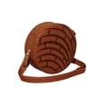 thumbnail image 3 of Bolsa en forma de PAN DE CONCHA, Diseño de Pan Dulce, Bandolera Redonda, Cross-Body para Mujer, Color Café, Correa Cruzada y Ajustable, Moda Kawaii. (Bolsa para Mujer)., 3 of 5