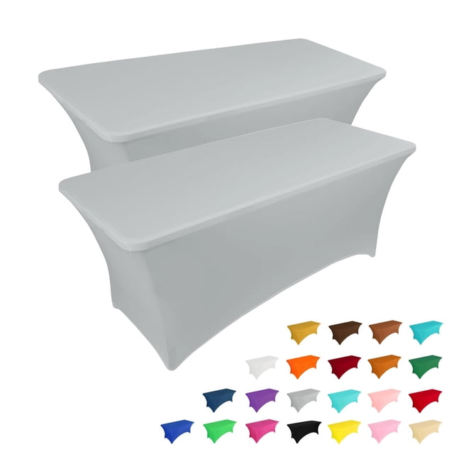 Mantel IVAPUPU, 2 unidades, rectangular, ajustado, de 6 pies, gris