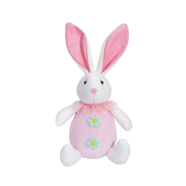 Deeceymbur Easter Glowing Bunny Plush with Light Up Feature for Holiday Decoration Gift Giving