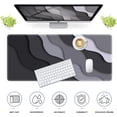 thumbnail image 2 of Topographic Mouse Pad, Gaming Mouse Pad, Extended Desk Pad 35.4x15.75in XXL Mouse Pad with Non-Slip Rubber Base, Abstract Mice Pad Desk Mat, Gray, 2 of 6