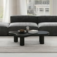 thumbnail image 2 of Magic Home 47.24'' Cloud Coffee Table,Modern Irregular Coffee Table for Living Room with 4 Legs,Black, 2 of 10