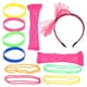 thumbnail image 1 of KAKOWELY 1 juego de guantes, collar, diadema de encaje, mangas para piernas y pulseras para cosplay, decoración de fiesta vintage de los años 80., 1 of 4