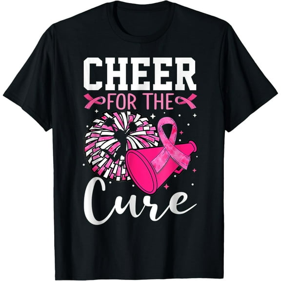 Support Pink Out Cheer For A Cures Breast Cancer Month Funny T-Shirt