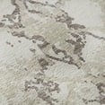 thumbnail image 2 of HomeRoots 676659 8 ft. Ivory Taupe & Beige Abstract Washable Round Area Rug with UV Protection, 2 of 6